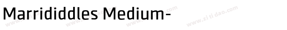 Marrididdles Medium字体转换